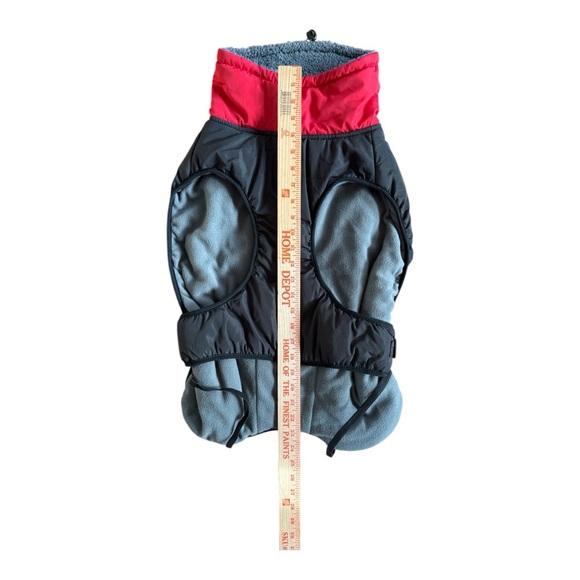 Red and Black Dog Coat Adjustable XL - Picture 3 of 3